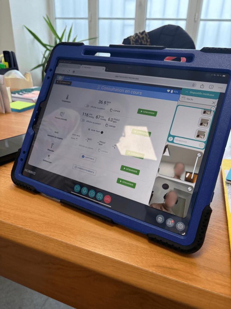 Présentation de la tablette Hocovisio pour la téléconsultation organisée par la CPTS Val de Guyenne